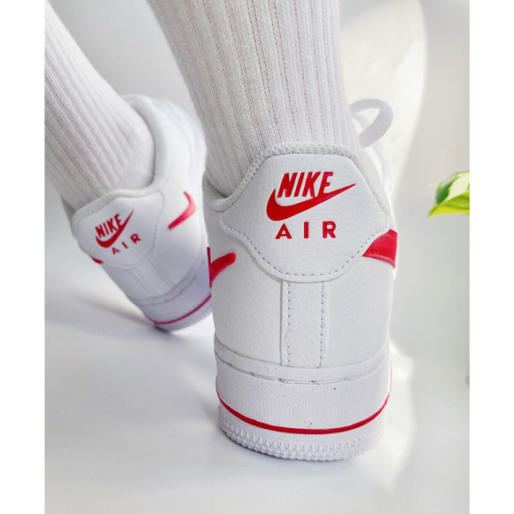 Nike Air Force 1 Low GS Cut Out White Red DR7970 100 - SIZE 5Y / 6.5 WOMENS main image 4